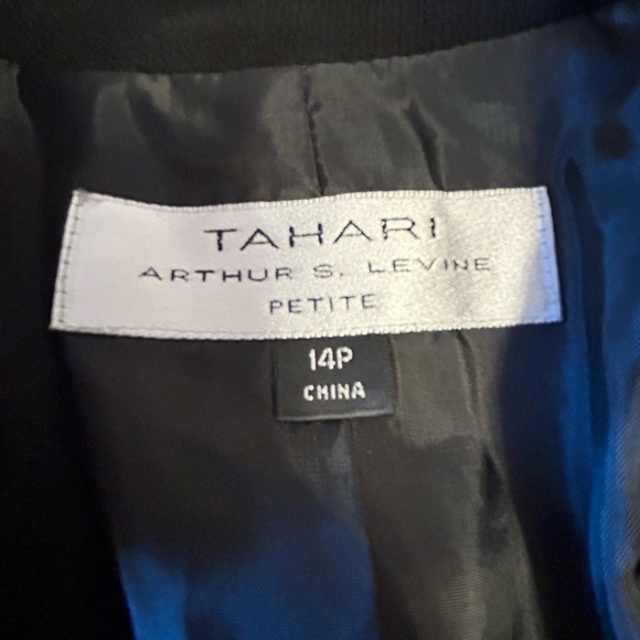 Tahari Pant Suit Black Size 14 Petite - Picture 3 of 9